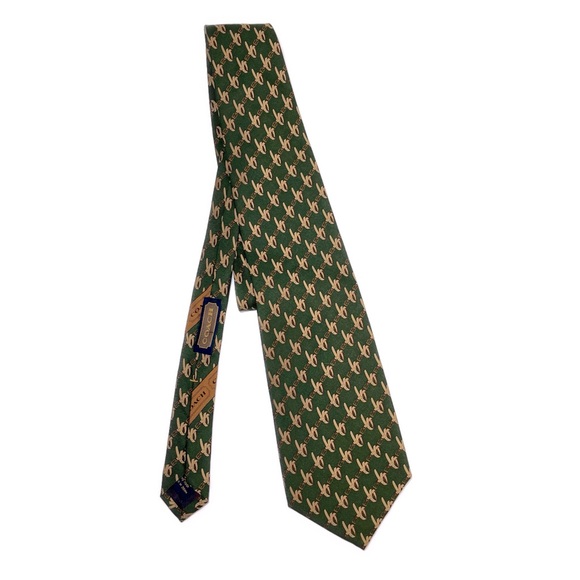 💚Vintage Coach Men’s 100% Silk Dark Green Neck Tie, Made in USA - Picture 2 of 9